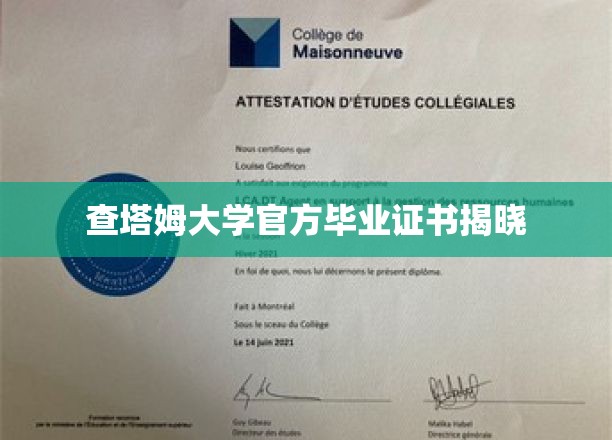 查塔姆大学官方毕业证书揭晓