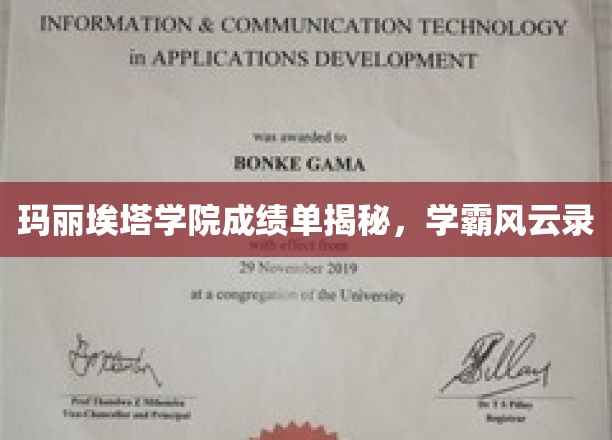玛丽埃塔学院成绩单背后的学霸传奇