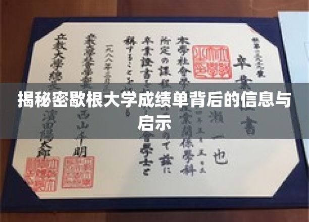 揭秘密歇根大学成绩单背后的信息与启示