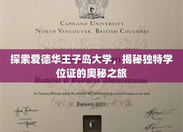 解码爱德华王子岛大学，一探究竟的独特学位证背后故事
