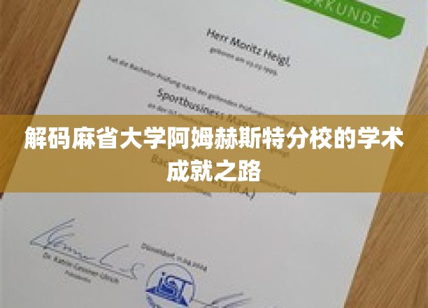 解锁麻省大学阿姆赫斯特分校的卓越学术奥秘