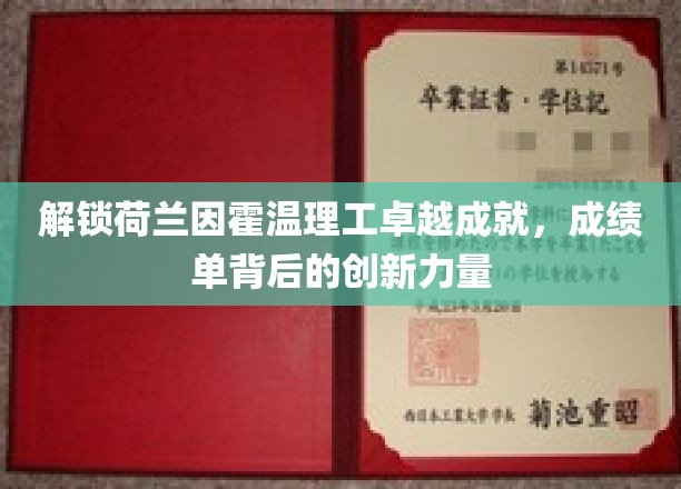 解锁荷兰因霍温理工卓越成就，成绩单背后的创新力量
