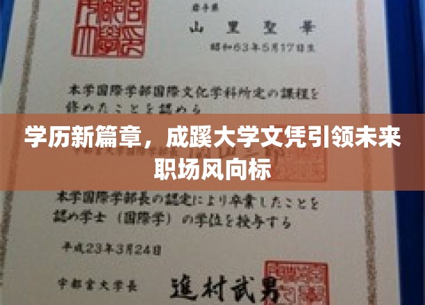 学历新篇章，成蹊大学文凭引领未来职场风向标