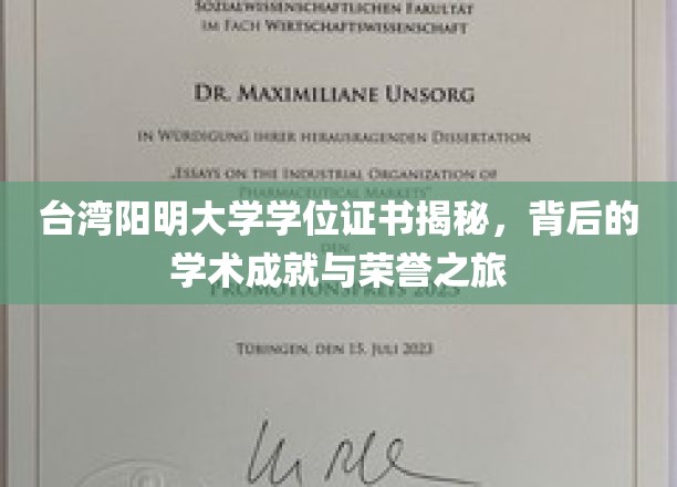 台湾阳明大学学位证书揭秘：探寻背后的学术成就与荣誉之旅