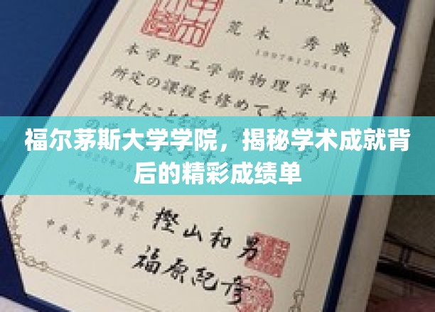 解码福尔茅斯大学学院的卓越学术之旅