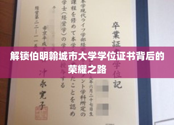 探索伯明翰城市大学学位证书的璀璨成就之旅