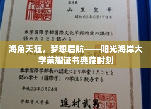 海角天涯，梦想启航——阳光海岸大学荣耀证书典藏时刻