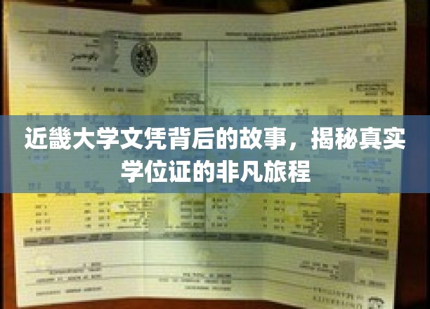 近畿大学文凭传奇，学位证的非凡溯源之旅