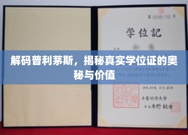 普利茅斯学历之谜，探寻学位证的深层价值与真相