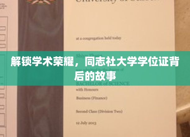 解锁学术荣耀，同志社大学学位证背后的故事