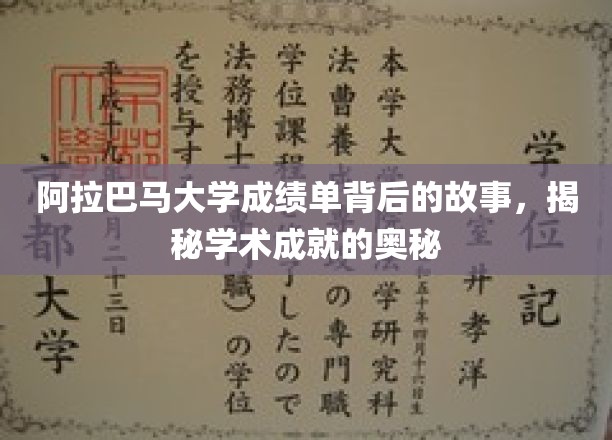 阿拉巴马大学成绩单背后的故事，揭秘学术成就的奥秘
