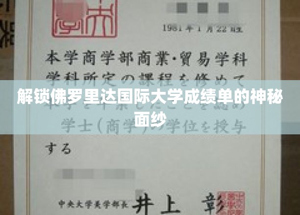 佛罗里达国际大学成绩单背后的秘密揭晓之旅