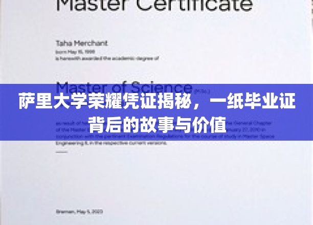 解码萨里毕业证，一纸荣耀凭证背后的传奇与意义