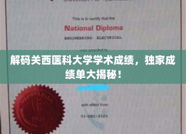 解锁关西医科大学卓越成就，揭秘独家成绩单背后的秘密！