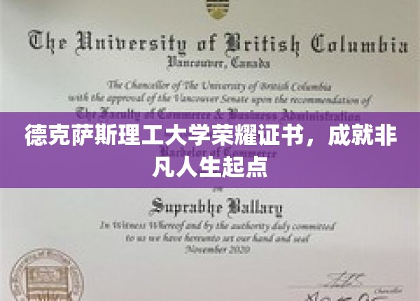 德理之光，德克萨斯理工大学证书开启非凡人生新篇章