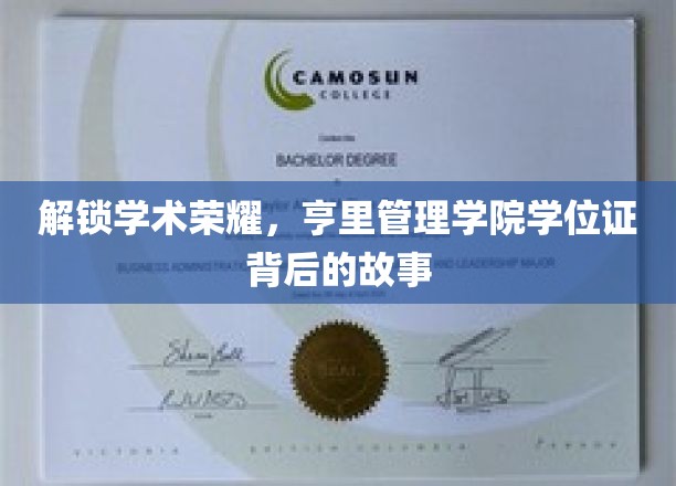 探寻亨里管理学院学位证的荣耀轨迹