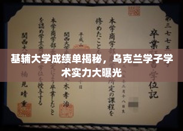 乌克兰基辅大学学霸实力盘点，成绩单背后隐藏的学术实力大揭秘