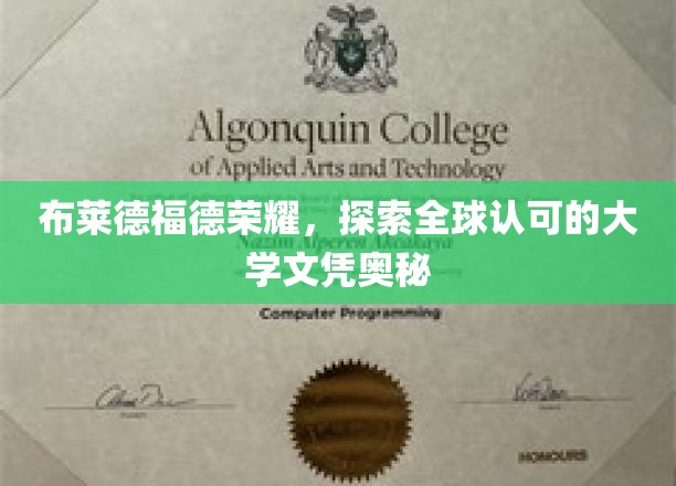 布莱德福德荣耀，探索全球认可的大学文凭奥秘