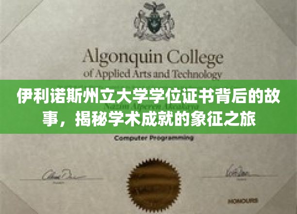 伊利诺斯州立大学学位证书背后的故事，揭秘学术成就的象征之旅