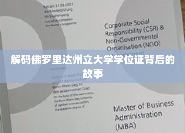 解码佛罗里达州立大学学位证背后的故事