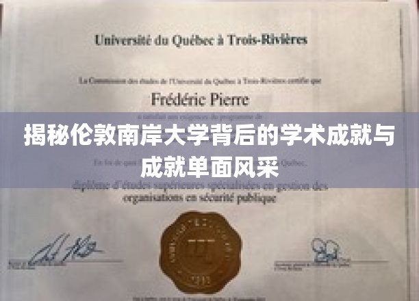 揭秘伦敦南岸大学背后的学术成就与成就单面风采