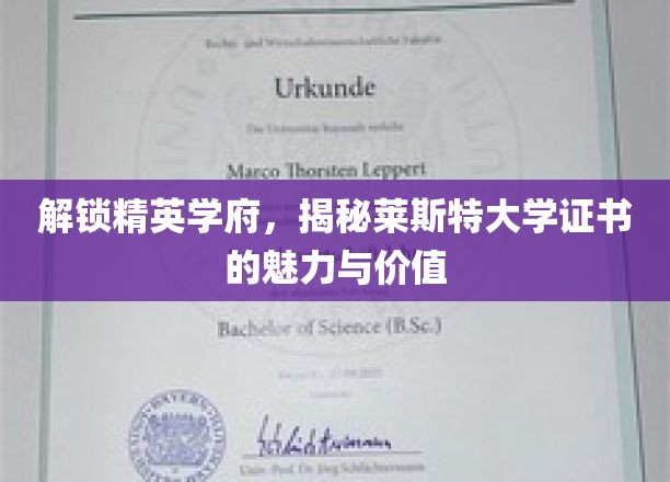 探寻莱斯特大学证书的精英光环，价值与魅力一网打尽