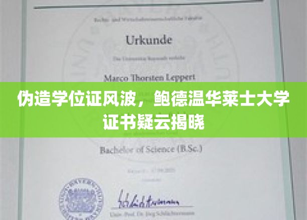 鲍德温华莱士大学学位证疑云，揭秘证书伪造风波真相