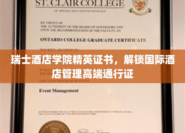 瑞士酒店管理学院精英证书，解锁国际酒店管理高端通行证