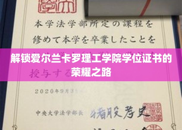 解锁爱尔兰卡罗理工学院学位证书的荣耀之路