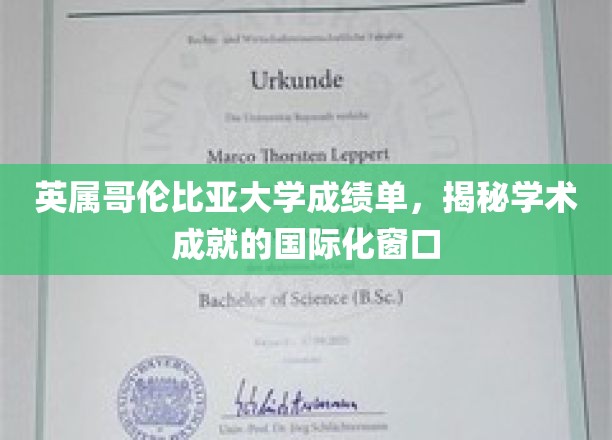 跨国视野下的学术成就展示，英属哥伦比亚大学成绩单解读