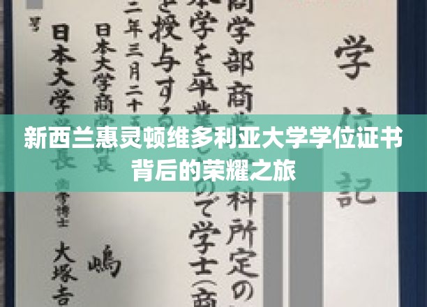 新西兰惠灵顿维多利亚大学学位证书背后的荣耀历程