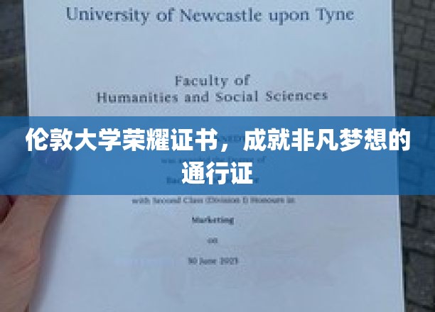 解锁非凡梦想的钥匙，伦敦大学荣耀证书的魅力