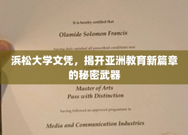 浜松大学文凭，揭开亚洲教育新篇章的秘密武器