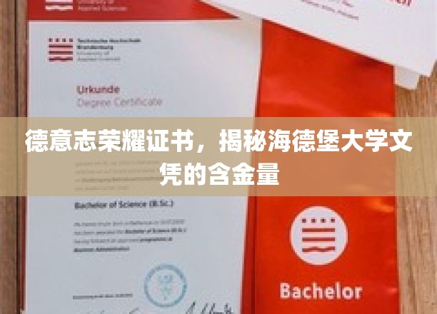 探寻德意志荣耀，海德堡大学文凭的非凡价值