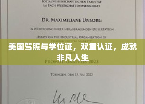 跨越双重巅峰，美驾照与学位证，铸就非凡人生之路