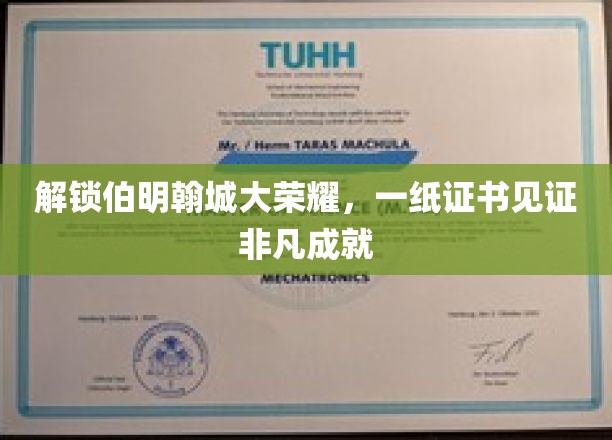 伯明翰荣耀证书，成就非凡梦想的见证之旅