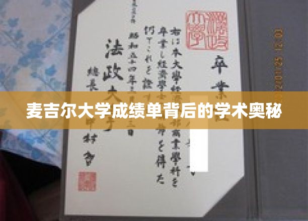 麦吉尔大学成绩单背后的学术奥秘