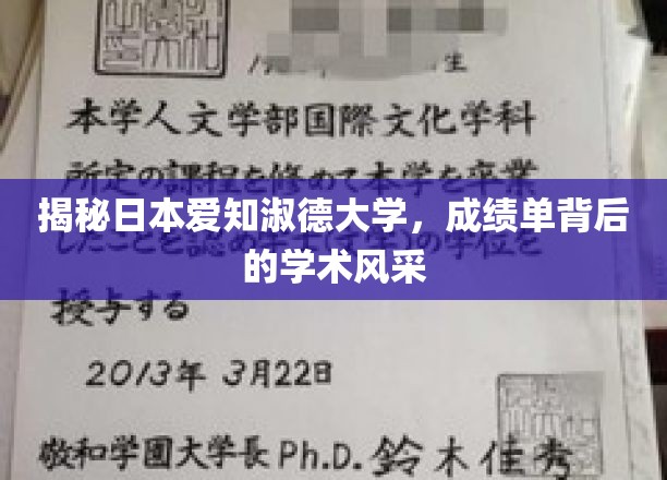 探索爱知淑德大学，成绩单映照下的学术魅力之光