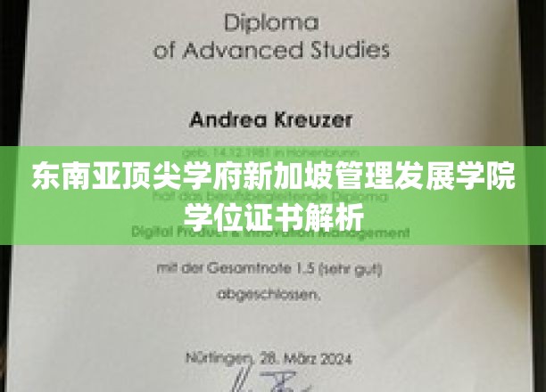 东南亚顶尖学府新加坡管理发展学院学位证书解析