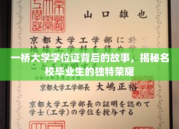 名校荣耀揭秘，一桥大学学位证背后的非凡历程