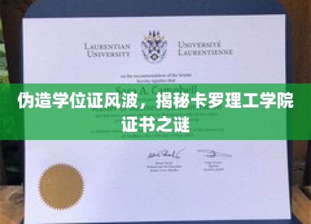卡罗理工学院学位证疑云，伪造风波背后的真相探秘