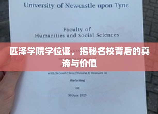 匹泽学院学位证，揭示名校背后的真谛与价值