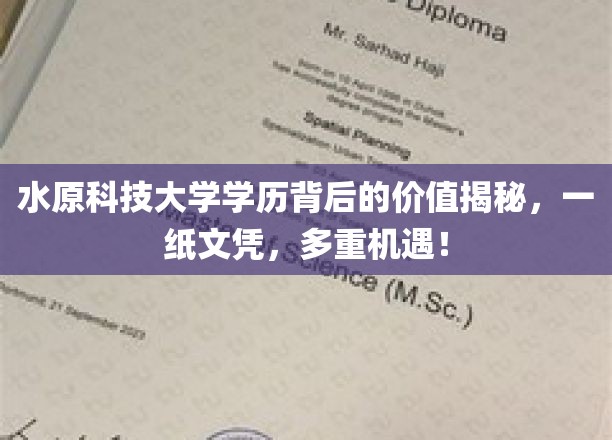 解码水原科技大学学历魅力，一纸文凭，解锁无限职业机遇！