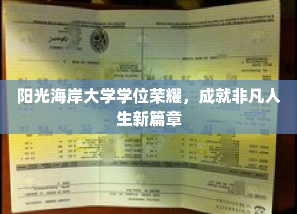 阳光海岸大学学位荣耀，成就非凡人生新篇章