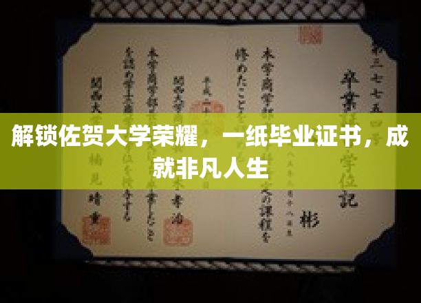 佐贺大学荣耀见证，毕业证书背后的非凡人生之路