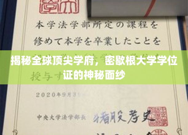 揭秘全球顶尖学府，密歇根大学学位证的神秘面纱