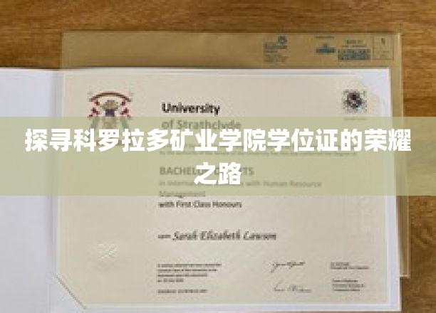 揭秘科罗拉多矿业学院学位证的辉煌征程