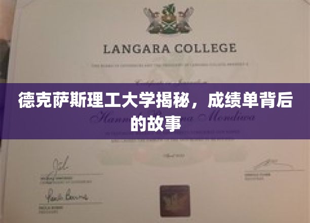 德克萨斯理工大学揭秘，成绩单背后的故事