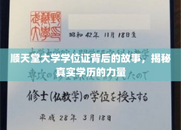 顺天堂大学学位证背后的故事，揭秘真实学历的力量