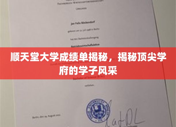 顺天堂大学成绩单大揭秘：一窥顶尖学府学子风采